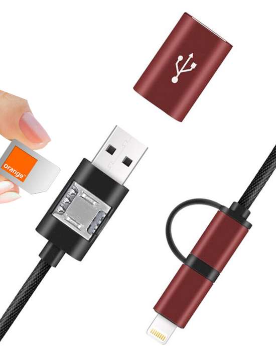 Micro espion GSM Câble USB Micro USB...
