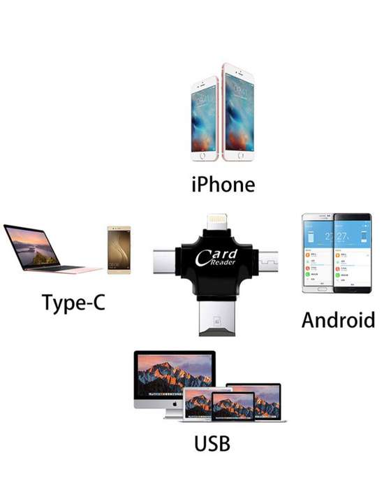 Lecteur de carte micro SD 4 en 1 de...