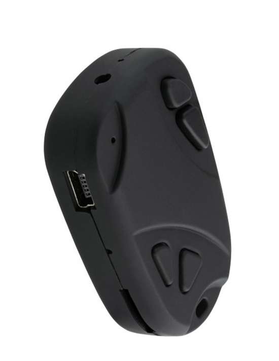 Porte-clés caméra espion noir