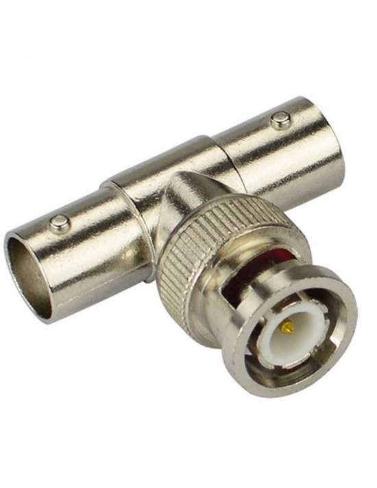 Connectique BNC mâle vers 2 BNC femelles